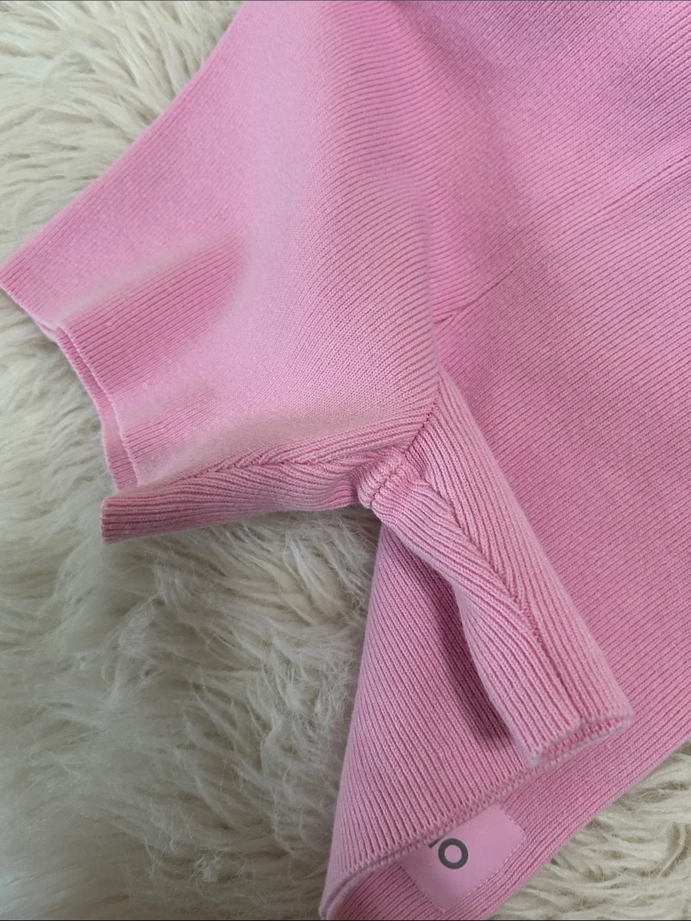 ALO Yoga Scholar Knit Sweet Pink Ribbed Shorts Sz S